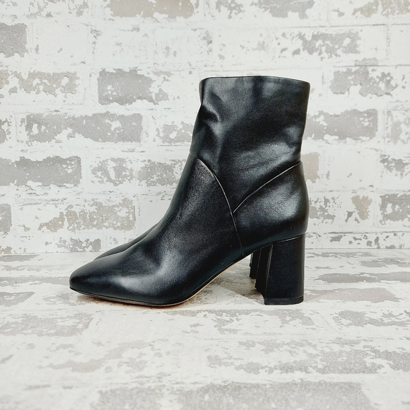 Nordstrom Shoes - New NORDSTOM rack Naja Black Square Toe Flared Block Heel Bootie C340